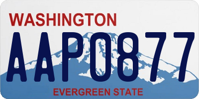 WA license plate AAP0877