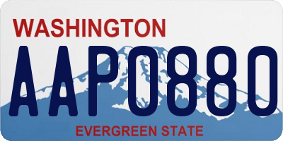 WA license plate AAP0880