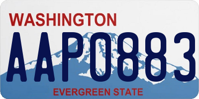 WA license plate AAP0883