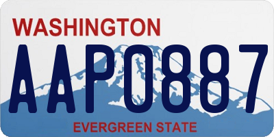 WA license plate AAP0887