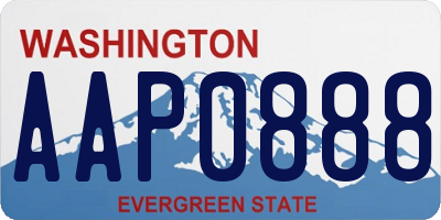 WA license plate AAP0888