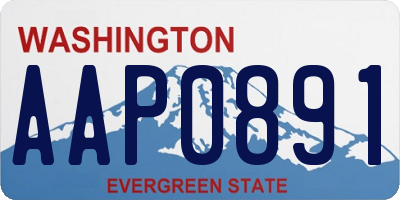 WA license plate AAP0891