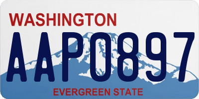 WA license plate AAP0897