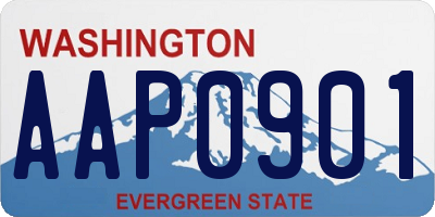 WA license plate AAP0901