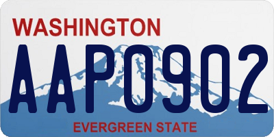 WA license plate AAP0902