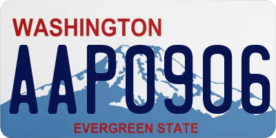 WA license plate AAP0906