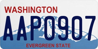 WA license plate AAP0907