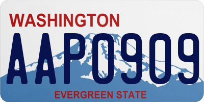 WA license plate AAP0909