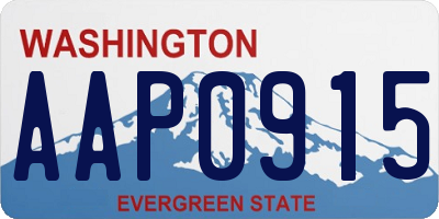 WA license plate AAP0915