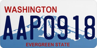 WA license plate AAP0918