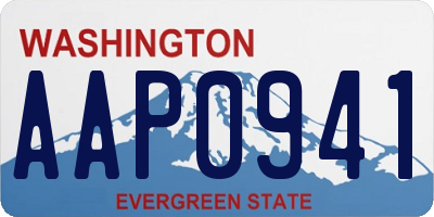 WA license plate AAP0941
