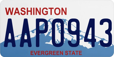 WA license plate AAP0943