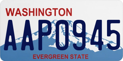 WA license plate AAP0945