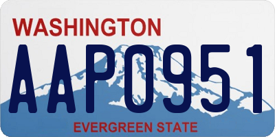 WA license plate AAP0951