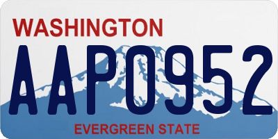 WA license plate AAP0952