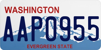 WA license plate AAP0955