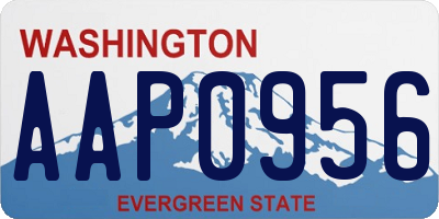 WA license plate AAP0956