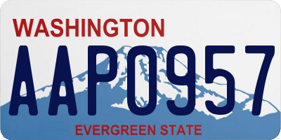 WA license plate AAP0957