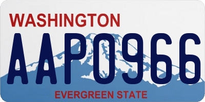 WA license plate AAP0966