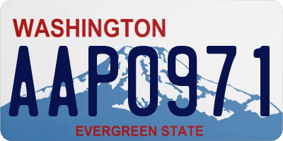 WA license plate AAP0971
