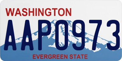WA license plate AAP0973