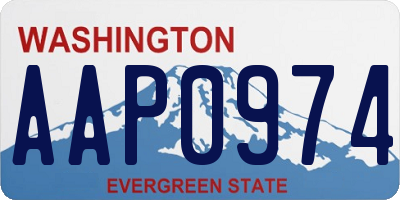 WA license plate AAP0974