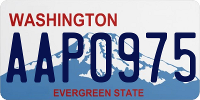 WA license plate AAP0975