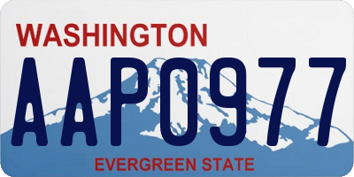 WA license plate AAP0977