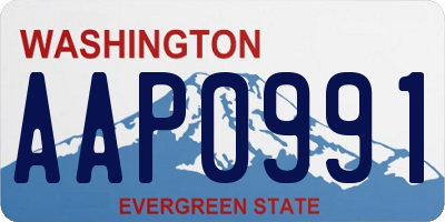 WA license plate AAP0991