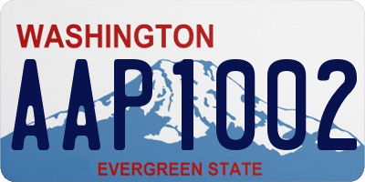 WA license plate AAP1002