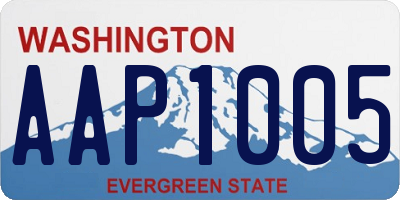 WA license plate AAP1005