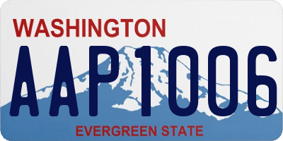 WA license plate AAP1006