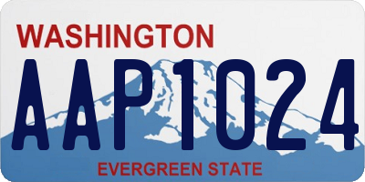 WA license plate AAP1024