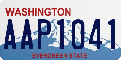 WA license plate AAP1041