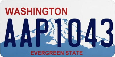 WA license plate AAP1043