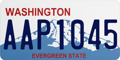 WA license plate AAP1045