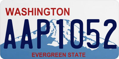 WA license plate AAP1052