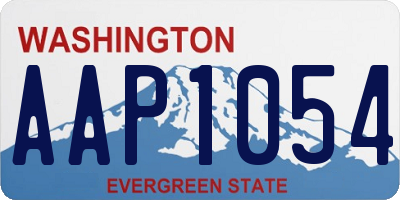 WA license plate AAP1054