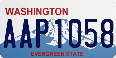 WA license plate AAP1058