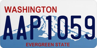 WA license plate AAP1059
