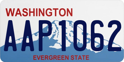 WA license plate AAP1062