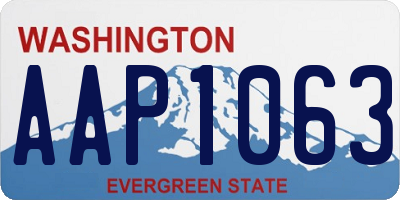WA license plate AAP1063