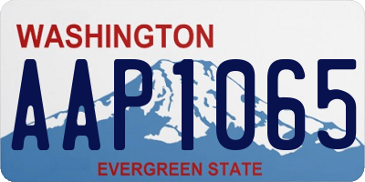 WA license plate AAP1065