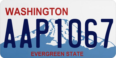 WA license plate AAP1067