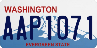 WA license plate AAP1071