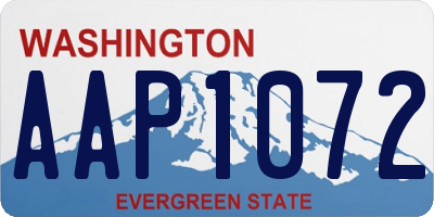 WA license plate AAP1072