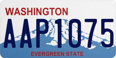 WA license plate AAP1075