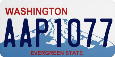 WA license plate AAP1077