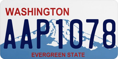 WA license plate AAP1078