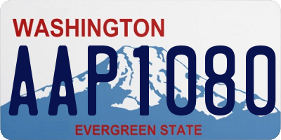 WA license plate AAP1080